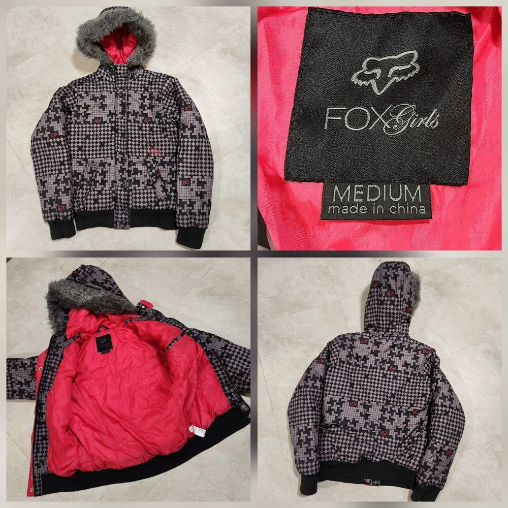Fox Racing Girls Size M Medium Ski Snowboard‎ Faux Fur Hooded Puffer Jacket